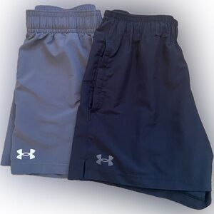 Under Armour Bundle Gray and Black Shorts Size Medium 5” inseam